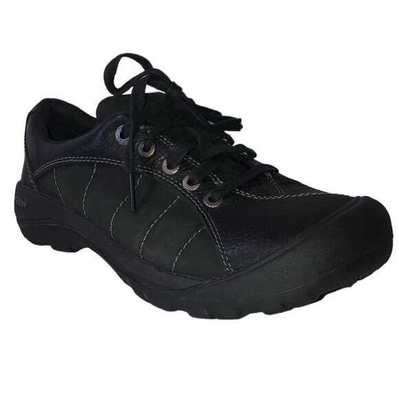 KEEN Women's Leather Low Top Sneaker Size 7 Black - Picture 12 of 12